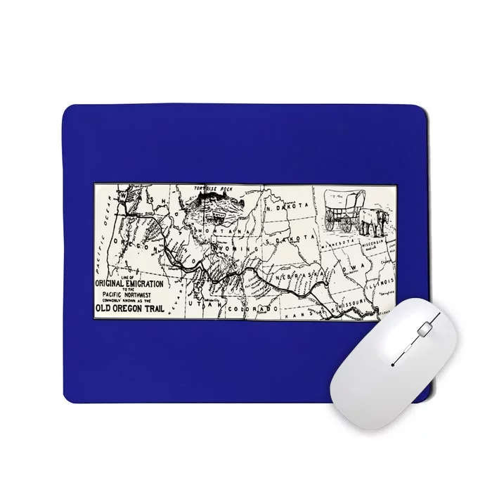 Oregon Trail Map Gift Ox Team Usa Cartography Geography History Meaningful Gift Mousepad