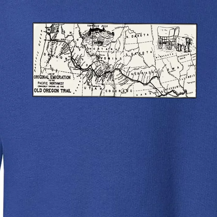 Oregon Trail Map Gift Ox Team Usa Cartography Geography History Meaningful Gift Toddler Sweatshirt