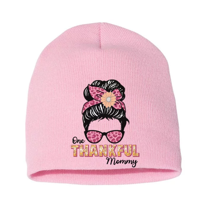 One Thankful Mommy Short Acrylic Beanie