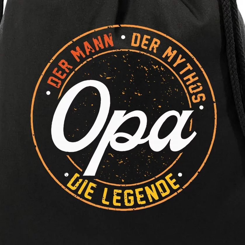 Opa The Man Of Myth The Legend Funny Gift Drawstring Bag