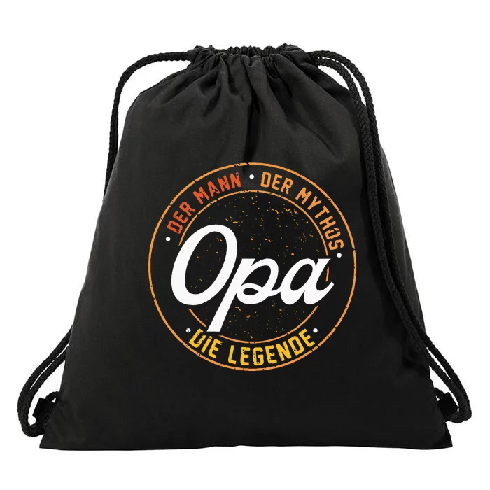 Opa The Man Of Myth The Legend Funny Gift Drawstring Bag