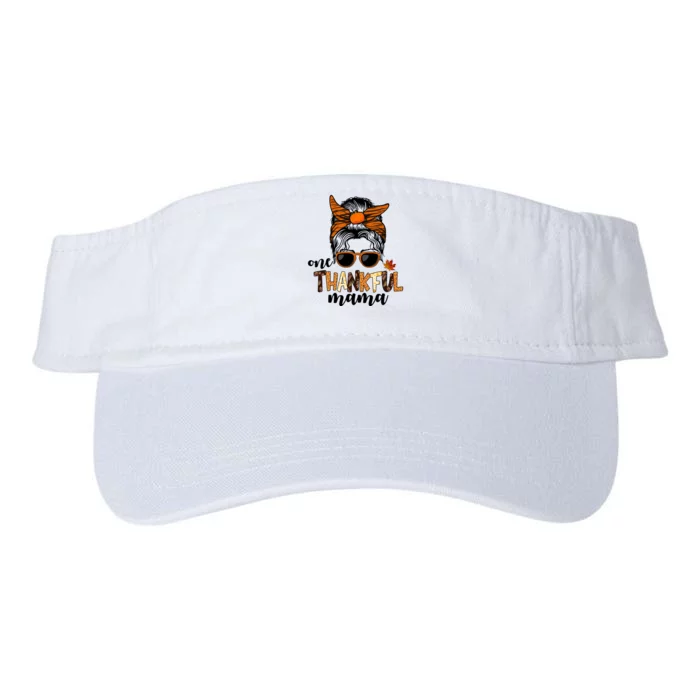 One Thankful Mama Fall Thanksgiving Festive Valucap Bio-Washed Visor