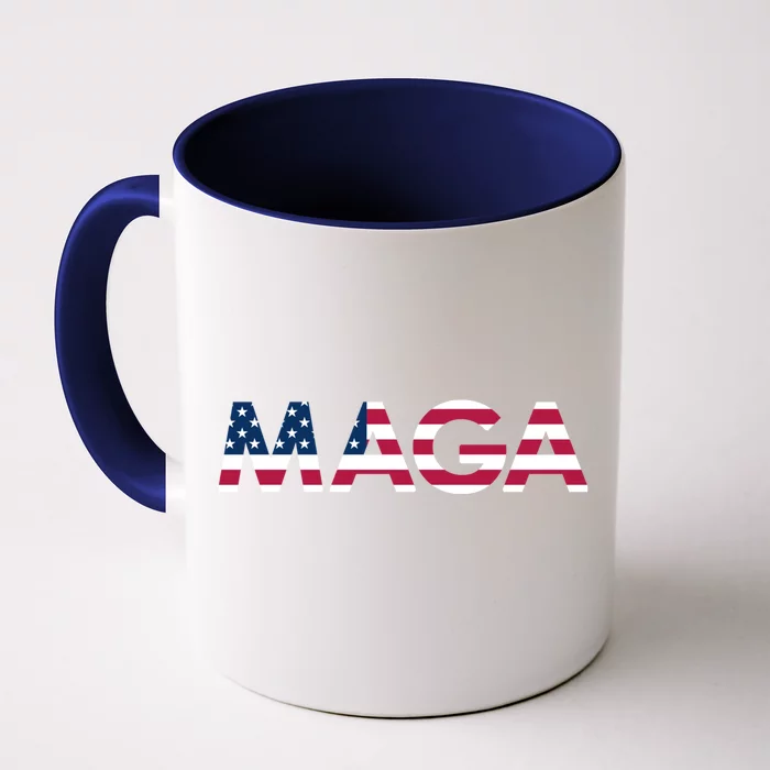 Original Trump Maga American Flag Maga America First Maga Gift Front & Back Coffee Mug