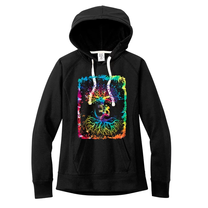 Om Tree Namaste Yoga Meditate Workout Meditation Gift Women's Fleece Hoodie