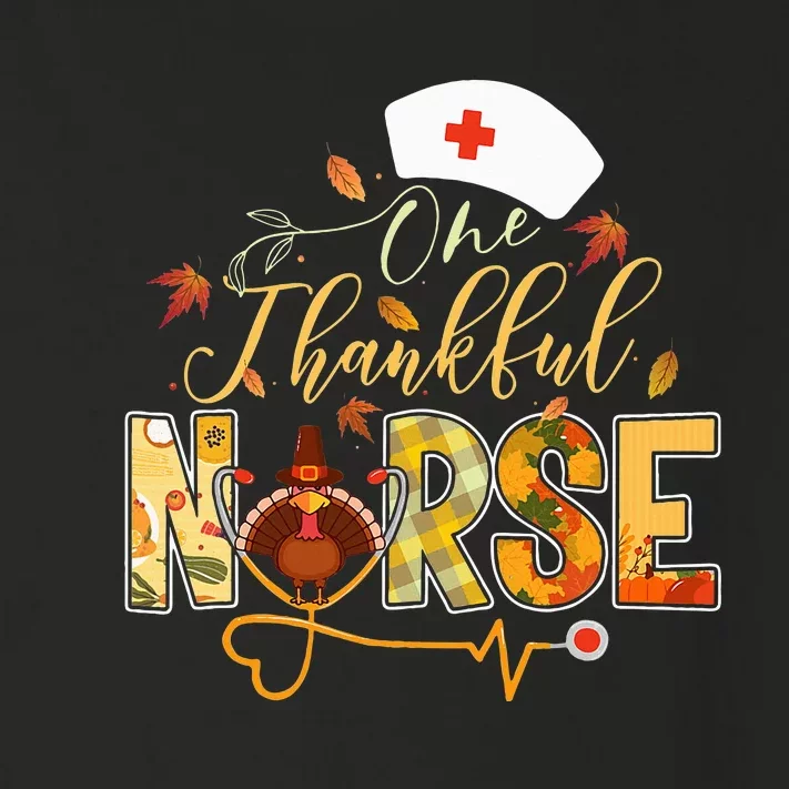 One Thankful Nurse Thanksgiving Turkey Day Nurse Gift Toddler Long Sleeve Shirt