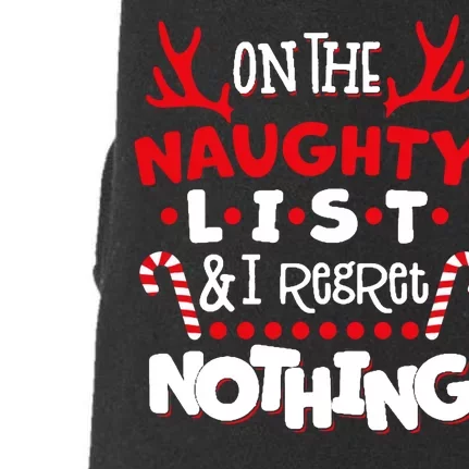 On The Naughty List I Regret Nothing Doggie 3-End Fleece Hoodie