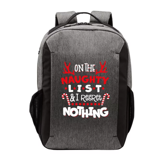 On The Naughty List I Regret Nothing Vector Backpack