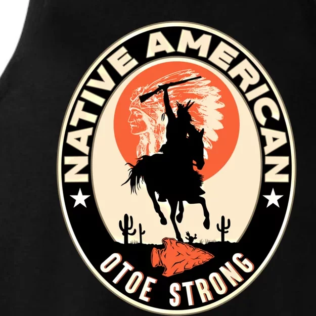 Otoe Tribe Native American Pride Art Deco Logo Gift Ladies Tri-Blend Wicking Tank