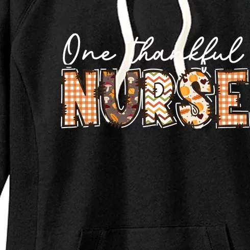 One Thankful Nurse Thanksgiving Women's Fleece Hoodie