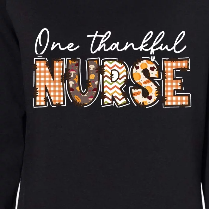 One Thankful Nurse Thanksgiving Womens California Wash Sweatshirt