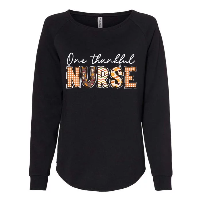 One Thankful Nurse Thanksgiving Womens California Wash Sweatshirt