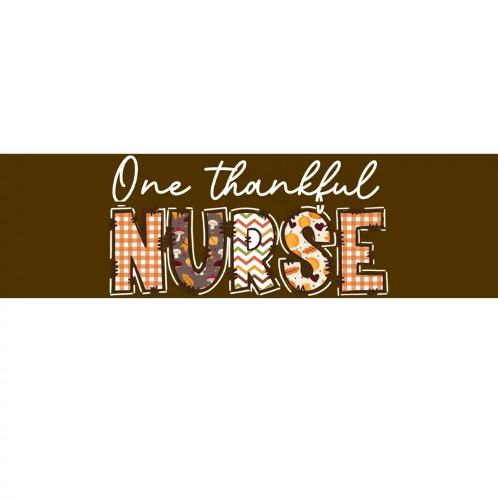 One Thankful Nurse Thanksgiving Bumper Sticker