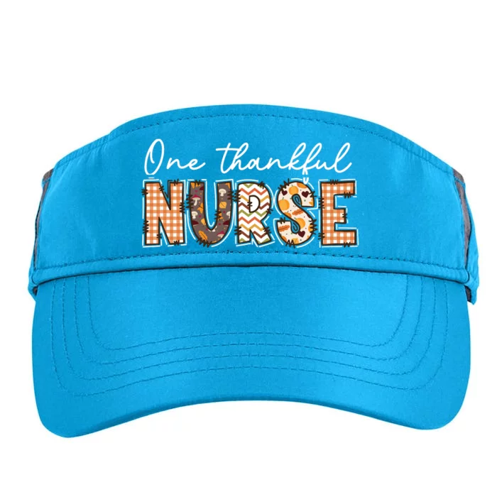 One Thankful Nurse Thanksgiving Adult Drive Performance Visor