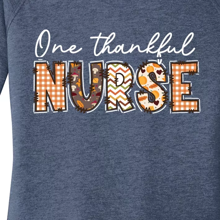 One Thankful Nurse Thanksgiving Women's Perfect Tri Tunic Long Sleeve Shirt