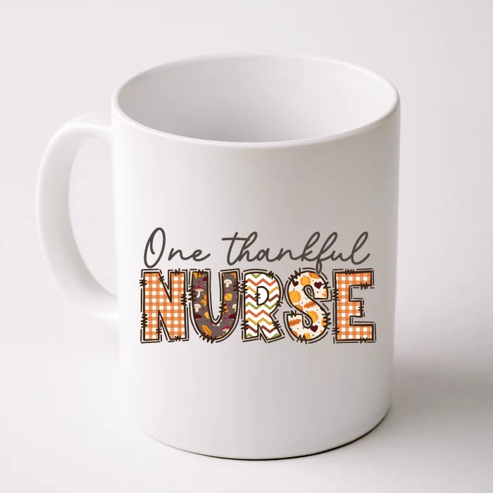 One Thankful Nurse Thanksgiving Front & Back Coffee Mug