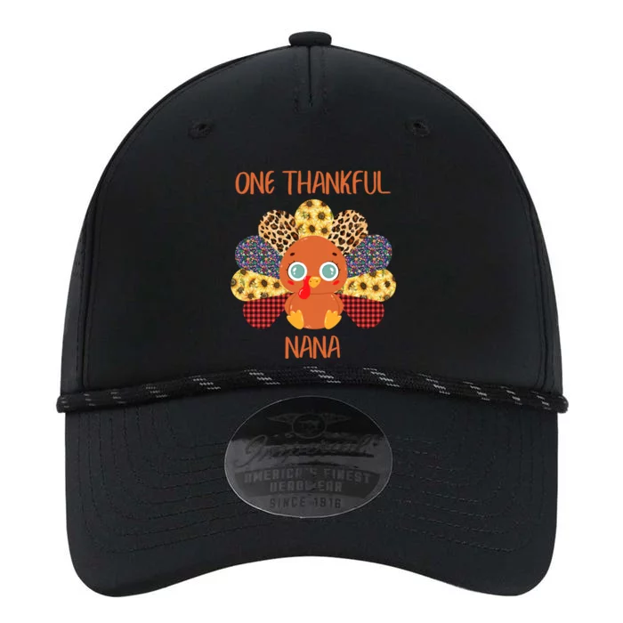 One Thankful Nana Turkey Grandma Family Thanksgiving Day Gift Performance The Dyno Cap