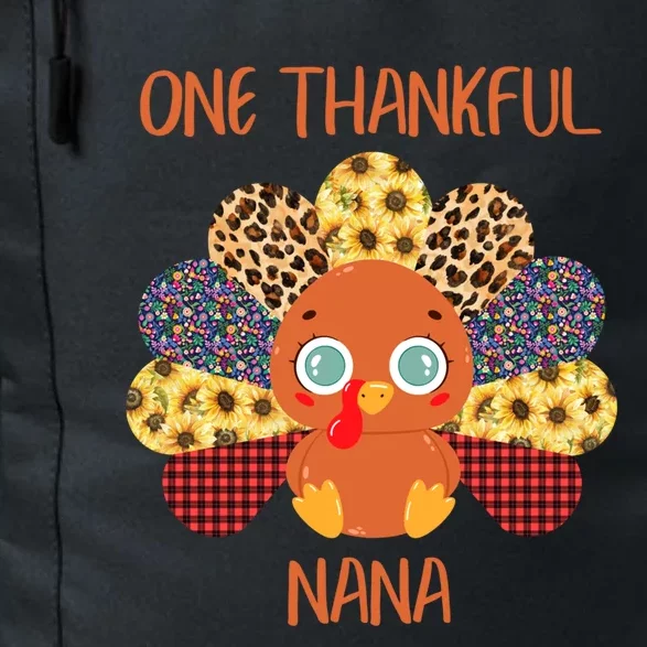 One Thankful Nana Turkey Grandma Family Thanksgiving Day Gift Daily Commute Backpack