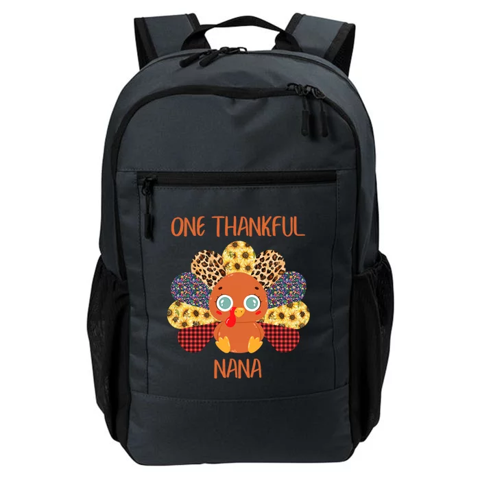 One Thankful Nana Turkey Grandma Family Thanksgiving Day Gift Daily Commute Backpack