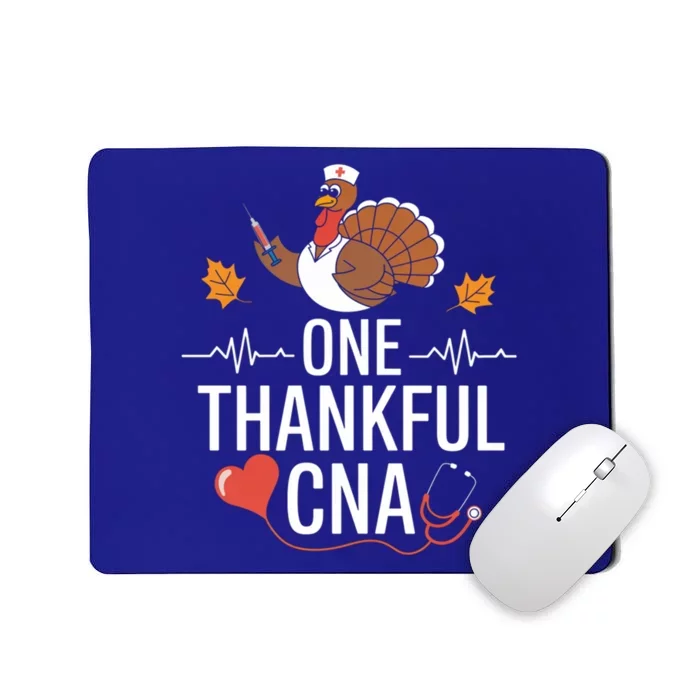 One Thankful Nurse Turkey Thanksgiving Scrub Top Fall Cool Gift Mousepad