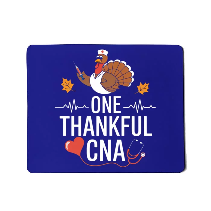 One Thankful Nurse Turkey Thanksgiving Scrub Top Fall Cool Gift Mousepad