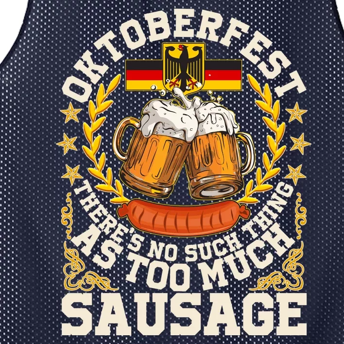 Oktoberfest There's No Such Thing As Too Much Sausage Mesh Reversible Basketball Jersey Tank