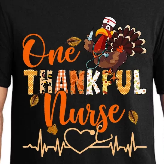 One Thankful Nurse Turkey Thanksgiving Day Pajama Set