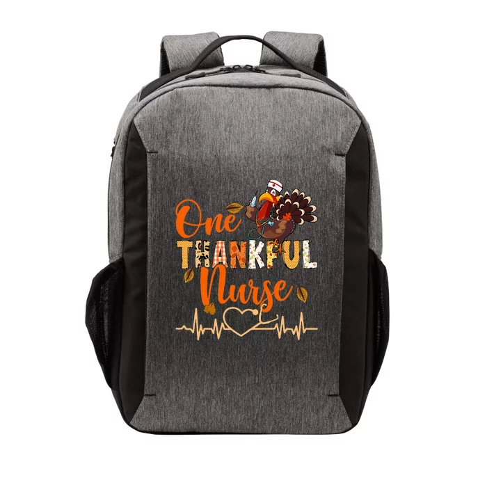 One Thankful Nurse Turkey Thanksgiving Day Vector Backpack