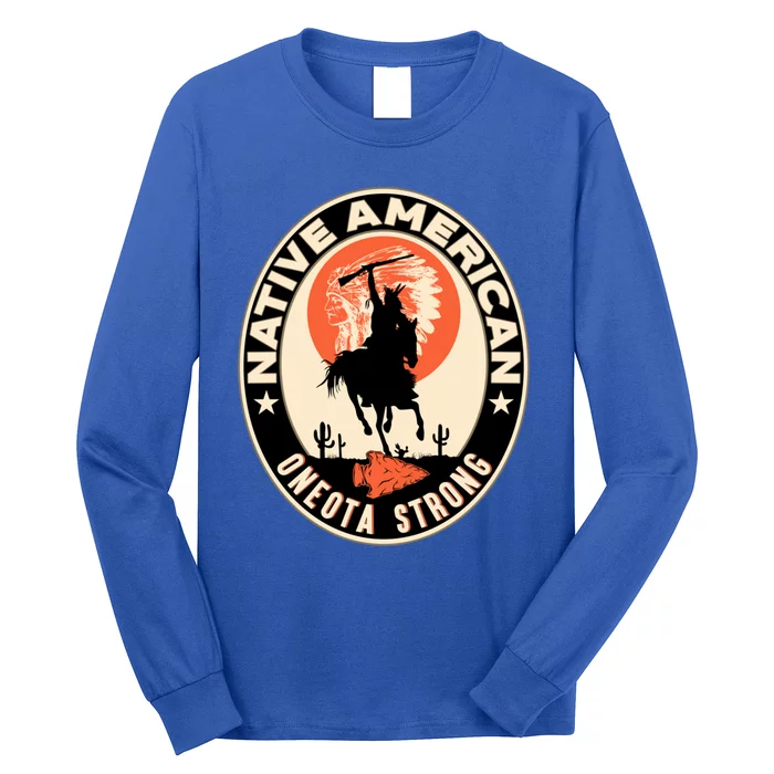 Oneota Tribe Native American Pride Art Deco Logo Cool Gift Long Sleeve Shirt