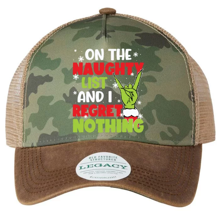 On The Naughty List And I Recret Nothing Legacy Tie Dye Trucker Hat