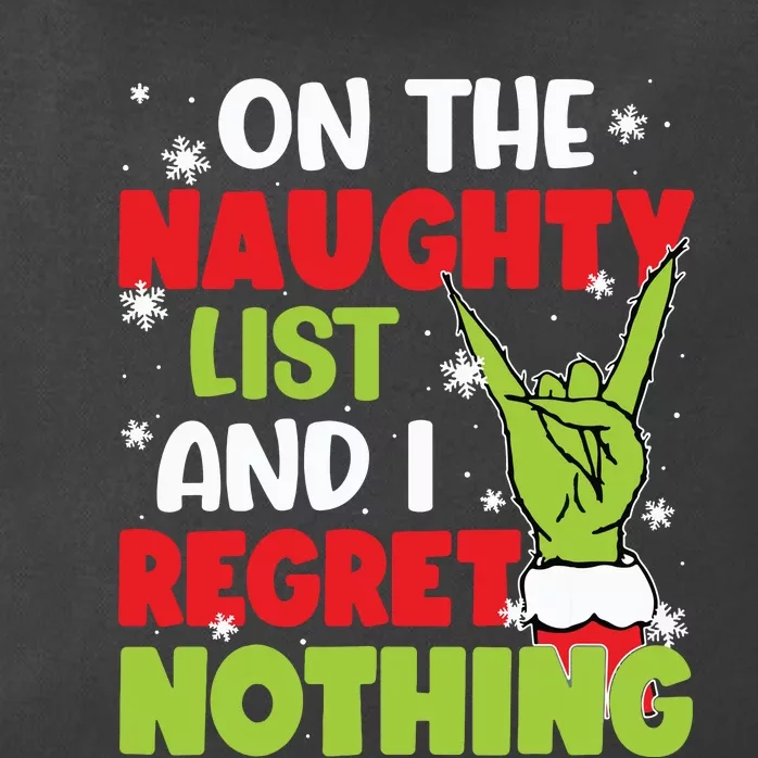 On The Naughty List And I Recret Nothing Zip Tote Bag