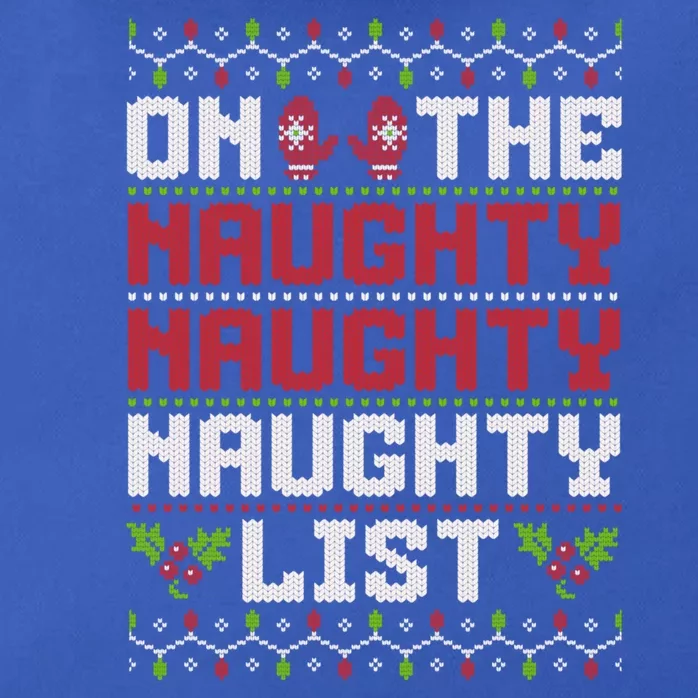 On The Naughty Naughty Naughty List Funny Christmas Zip Tote Bag