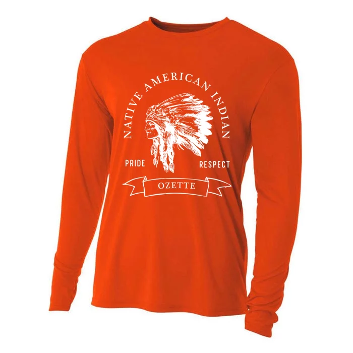 Ozette Tribe Native American Indian Pride Respect Darker Cute Gift Cooling Performance Long Sleeve Crew