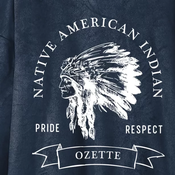 Ozette Tribe Native American Indian Pride Respect Darker Cute Gift Hooded Wearable Blanket