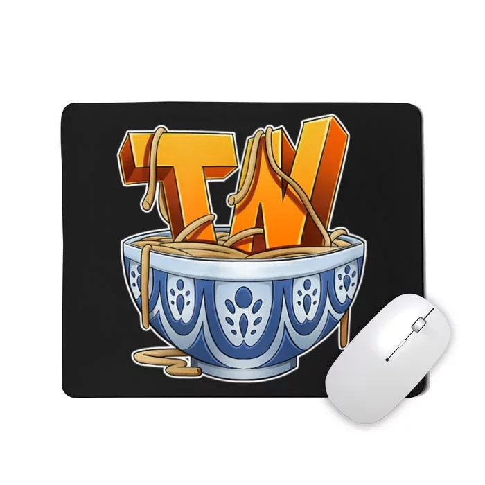 Only Think Noodles Bowl Gaming Style For Kids Mousepad