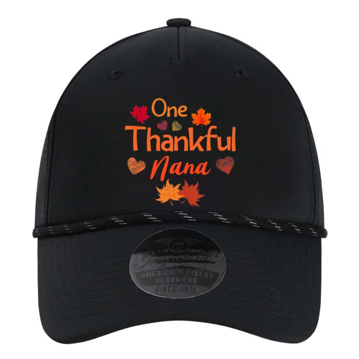 One Thankful Nana Thanksgiving Cute Fall Autumn Performance The Dyno Cap