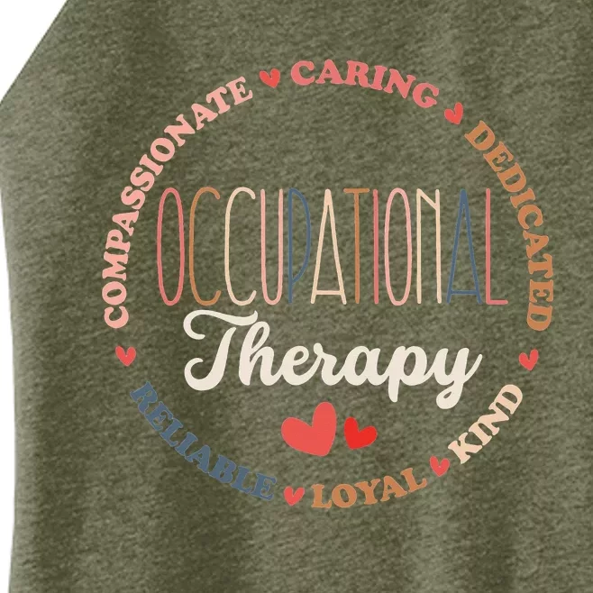 Occupational Therapy OT Therapist OT Month Groovy Women’s Perfect Tri Rocker Tank