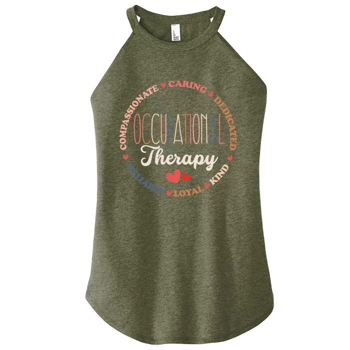 Occupational Therapy OT Therapist OT Month Groovy Women’s Perfect Tri Rocker Tank