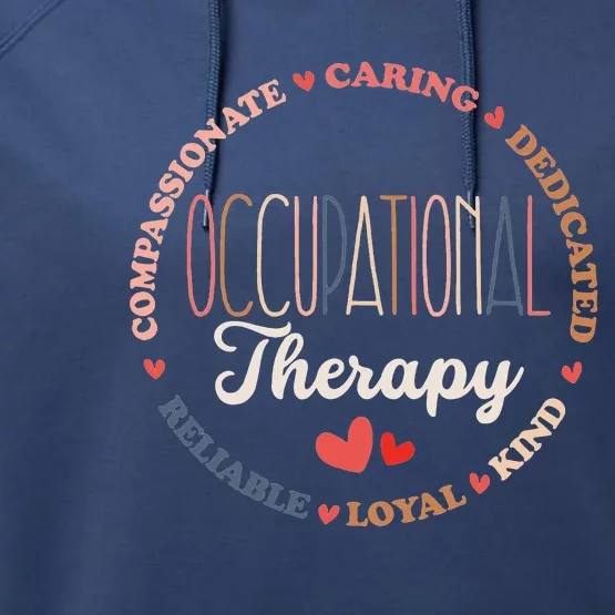 Occupational Therapy OT Therapist OT Month Groovy Performance Fleece Hoodie