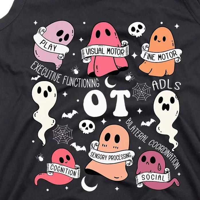 Occupational Therapy OT OTA Halloween Spooky Cute Ghosts Tank Top