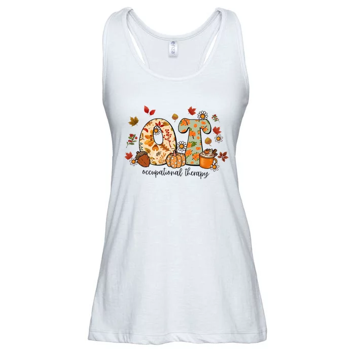 Occupational Therapy Ot Autumn Fall Special Education OTA Ladies Essential Flowy Tank