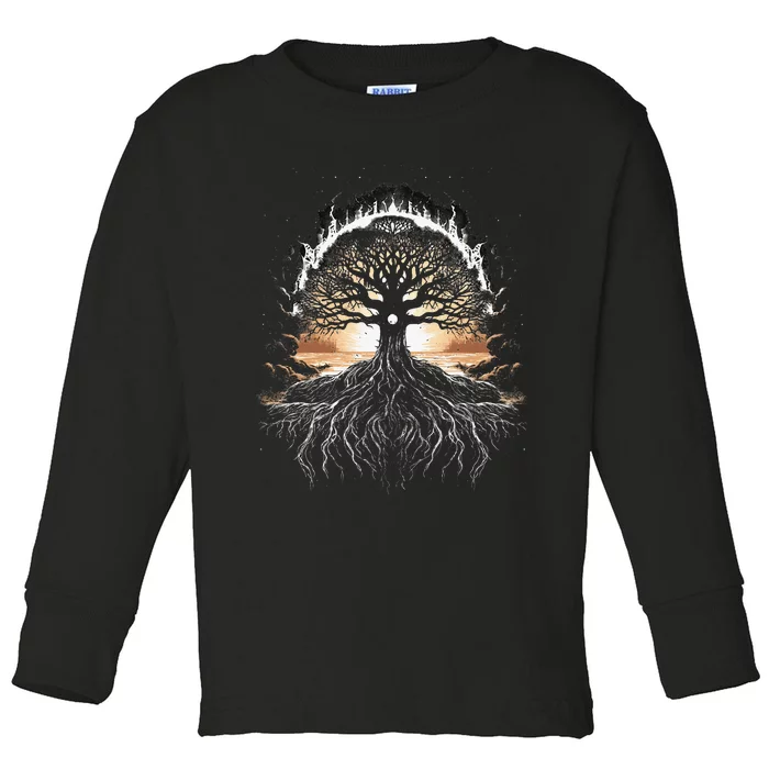 Odin Tree Of Life Viking Valhalla Pagan Toddler Long Sleeve Shirt