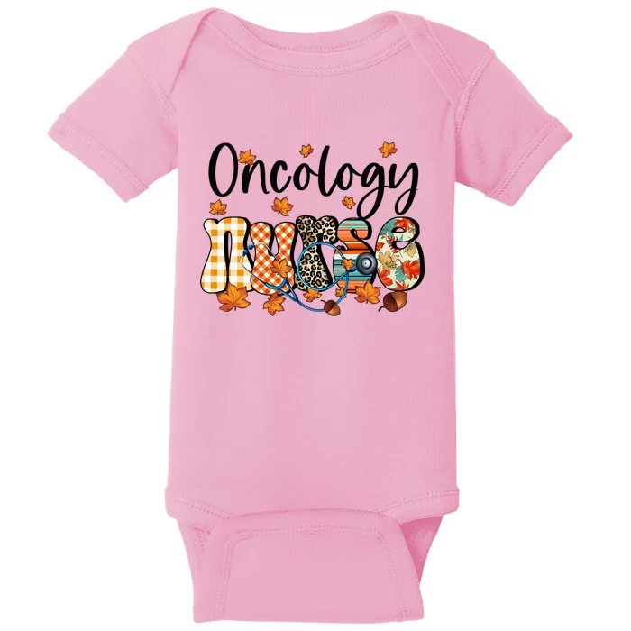 One Thankful Oncology Nurse Fall Thanksgiving Halloween Gift Baby Bodysuit