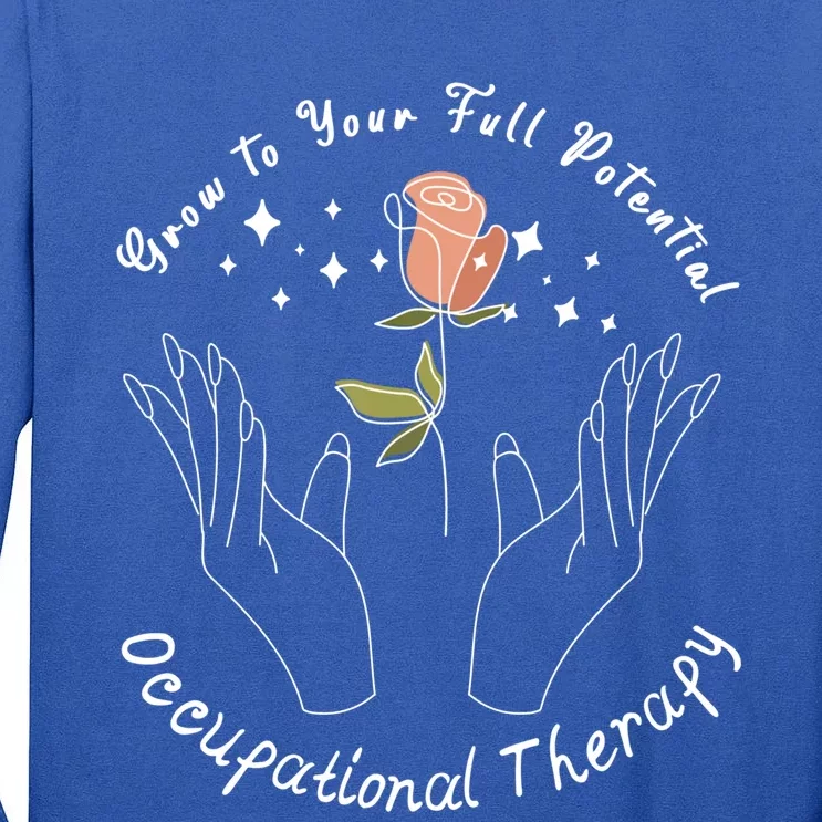 Occupational Therapy Ot Month Therapist Floral Ot 'S Great Gift Tall Long Sleeve T-Shirt