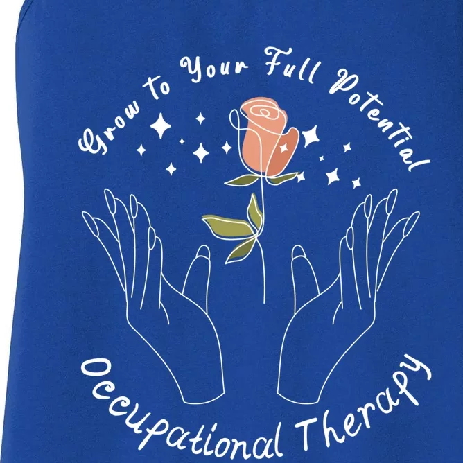 Occupational Therapy Ot Month Therapist Floral Ot 'S Great Gift Women's Racerback Tank