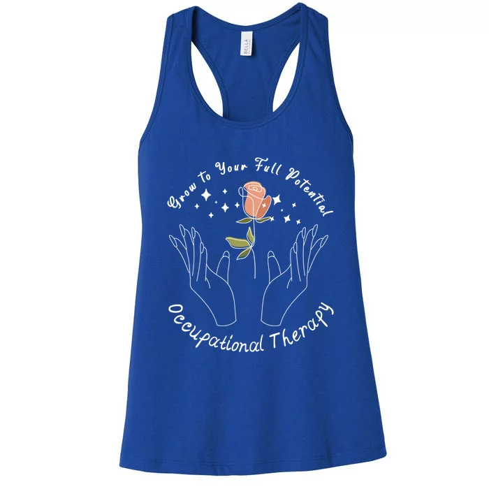 Occupational Therapy Ot Month Therapist Floral Ot 'S Great Gift Women's Racerback Tank