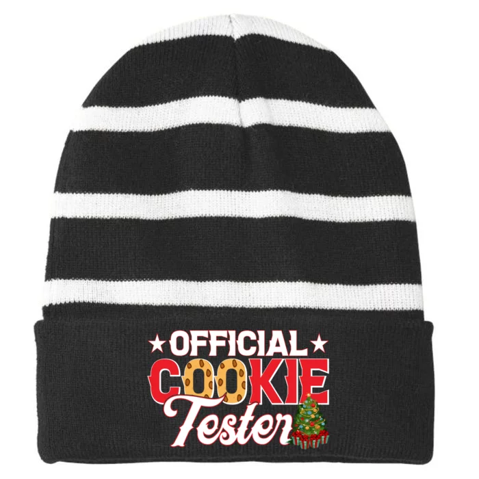 Official_cookie Tester Striped Beanie with Solid Band