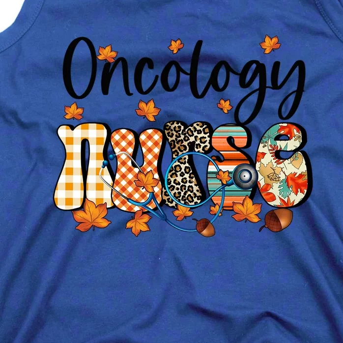 One Thankful Oncology Nurse Fall Thanksgiving Halloween Gift Tank Top