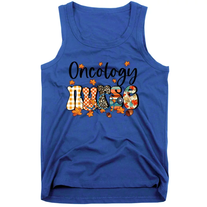 One Thankful Oncology Nurse Fall Thanksgiving Halloween Gift Tank Top