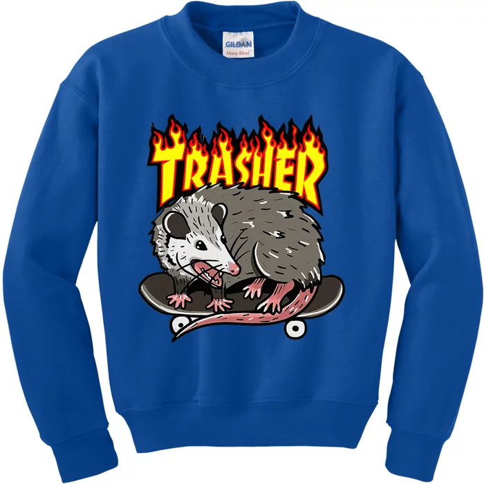 Opossum Trasher Kids Sweatshirt