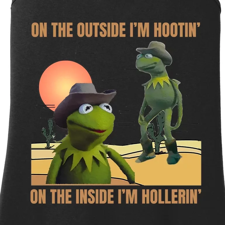 On The Outside IM Hootin’ On The Inside IM Hollerin’ Ladies Essential Tank